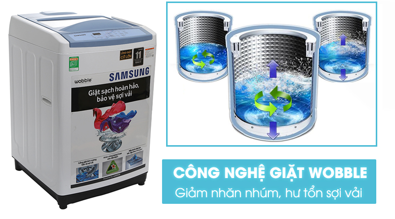 Máy giặt Samsung WA90M5120SW/SV 9Kg Lồng đứng-1