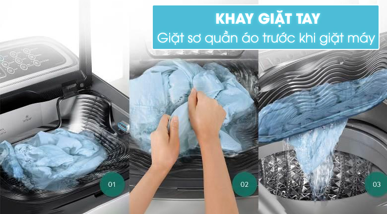 Khay giặt tay tích hợp