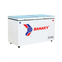 Tủ đông 2 chế độ invereter Sanaky 260 lít  cánh  kính cường lực xanh VH-3699W2KD