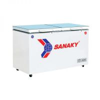Tủ đông 2 chế độ Sanaky 300 lít  cánh kính cường lực xanh VH-4099W2KD