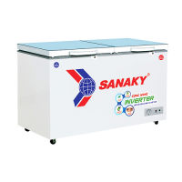 Tủ đông 2 chế độ inverter Sanaky 320 Lít cánh kính cường lực xanh VH-4099W4KD