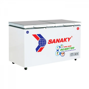 Tủ đông 2 chế độ  Sanaky 300 lít  cánh kính cường lực xámn VH-4099W2K