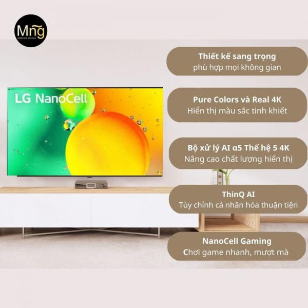 Smart Tivi NanoCell LG 70NANO76SQA 4K 70 inch