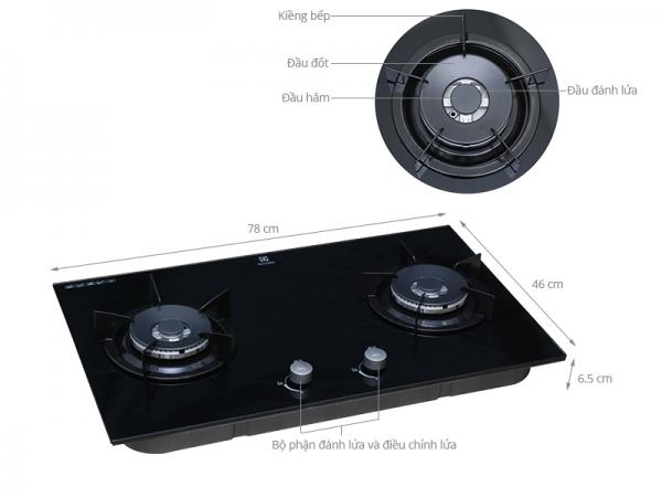 Bếp gas âm 2 lò Electrolux EGG7627EK