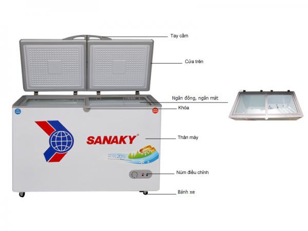 Tủ đông 2 chế độ 516 lít Sanaky inverter VH 6699W3