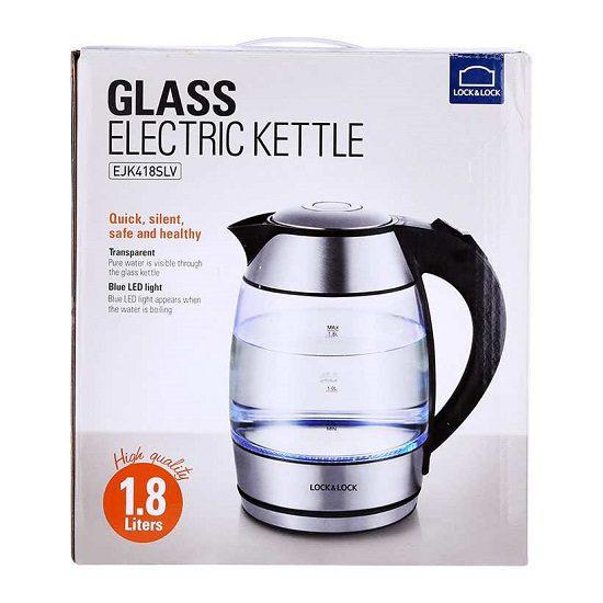 Ấm điện siêu tốc thủy tinh Lock&Lock EJK418SLV 1.8L