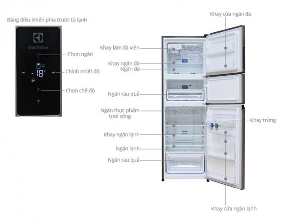 TỦ LẠNH 3 CÁNH INVERTER ELECTROLUX EME3500MG-RVN - 350L