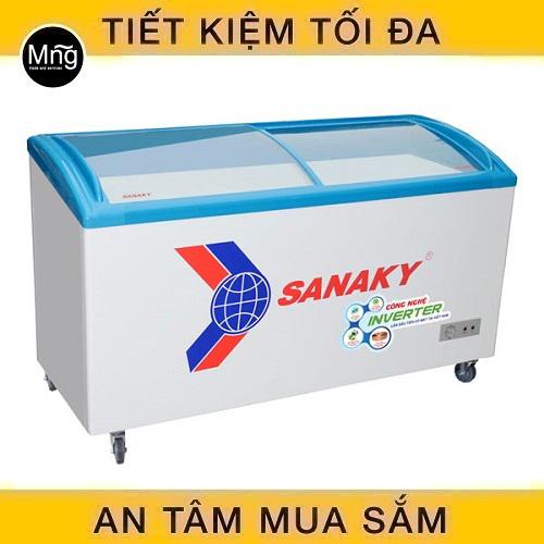 Tủ đông kính cong inverter Sanaky 210 Lít VH-2899K3