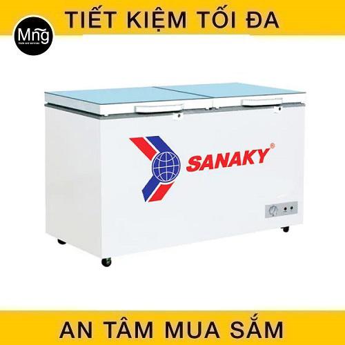 Tủ đông Sanaky 320 Lít cánh kính cường lực xanh VH-4099A2KD