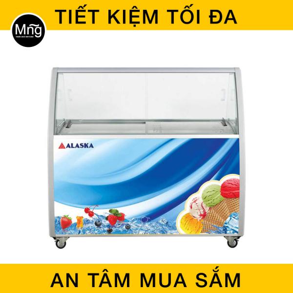 Tủ kem kính cong 12 khay inverter Alaska ISG-12