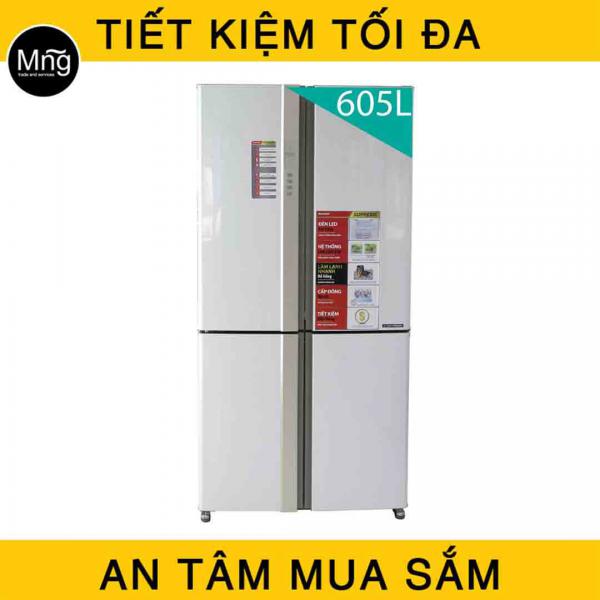 Tủ lạnh Sharp 605 Lít SJ-FX680V-WH Trắng