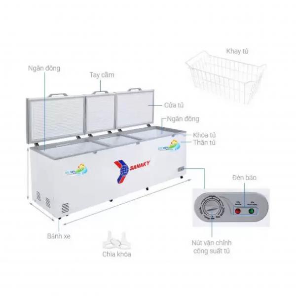 Tủ đông Sanaky 900 lít VH-1199HY