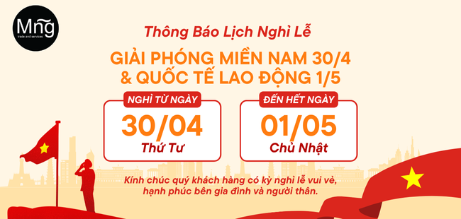 Thông báo Nghỉ lễ 30/4