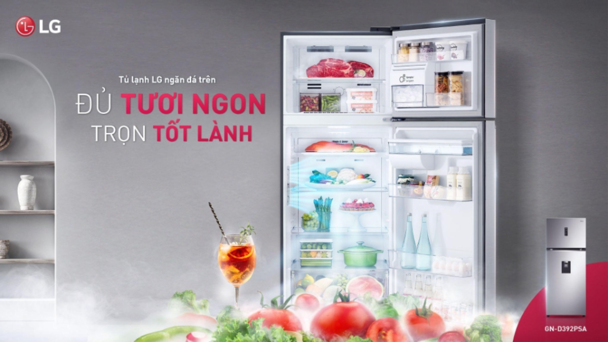 Tủ Lạnh LG Smart Inverter 394 Lít GN-D392PSA
