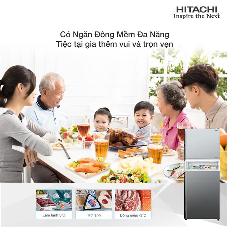 Tủ lạnh Hitachi Inverter 443 Lít R-FVX510PGV9 (MIR)
