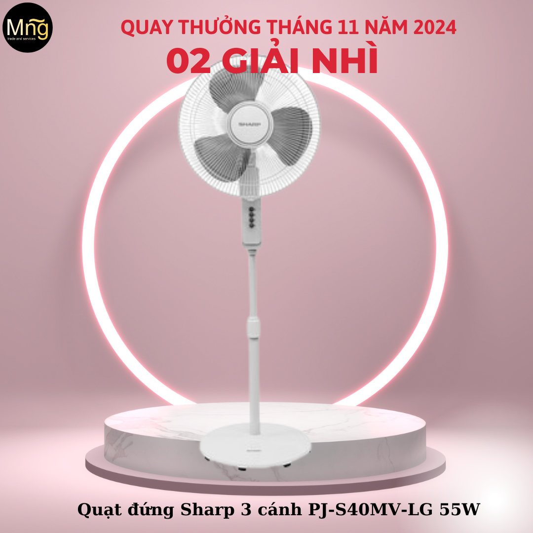 Quạt đứng Sharp 3 cánh PJ-S40MV-LG 55W