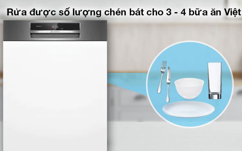  Công suất rửa lớn, 8 chương trình đa năng phục vụ mọi nhu cầu sử dụng