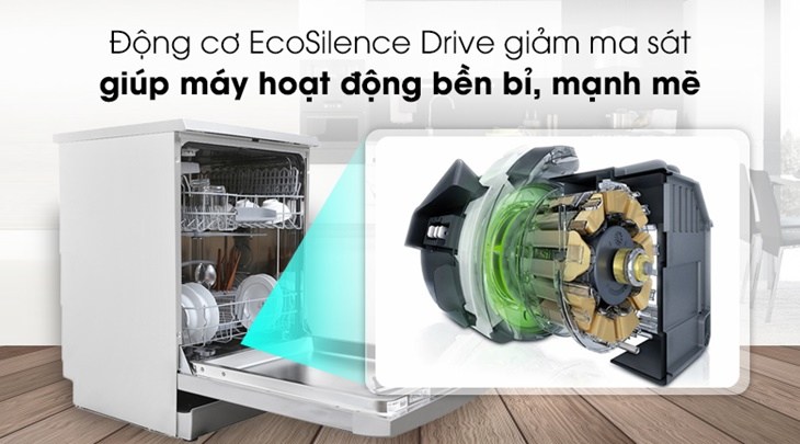  Động cơ EcoSilence Drive cho máy rửa bát hoạt động trơn tru, ít tiếng ồn