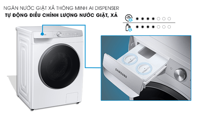 Máy giặt lồng ngang Samsung AI Inverter 10KG WW10TP44DSH/SV