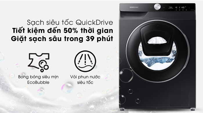 Máy giặt lồng ngang Samsung AI 12KG WW12TP94DSB/SV