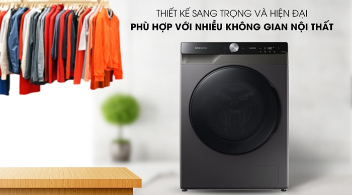 Máy giặt lồng ngang Samsung AI 14KG WD14TP44DSB/SV