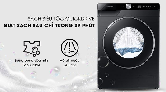 Máy giặt lồng ngang Samsung AI Inverter 9KG WW90TP44DSB/SV