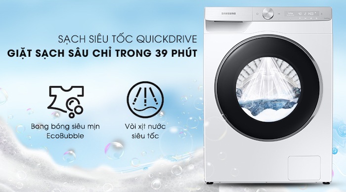 Máy giặt lồng ngang Samsung AI Inverter 9KG WW90TP44DSH/SV
