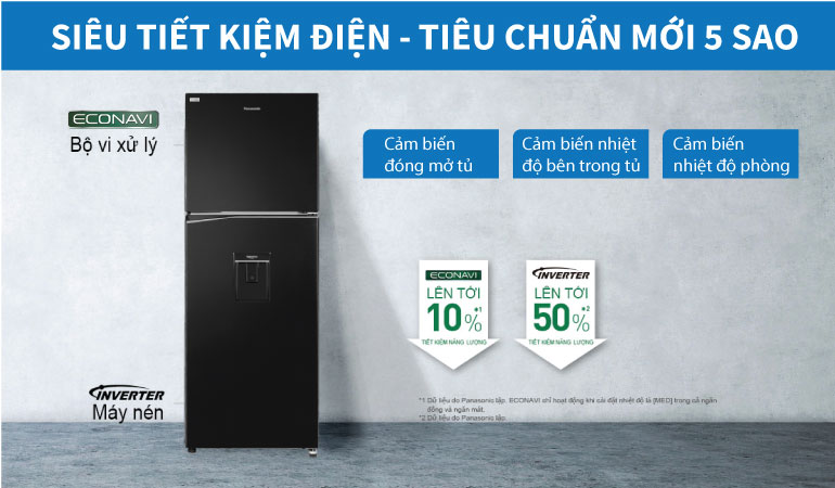 Tủ lạnh Panasonic Inverter 306 lít NR-TV341BPKV