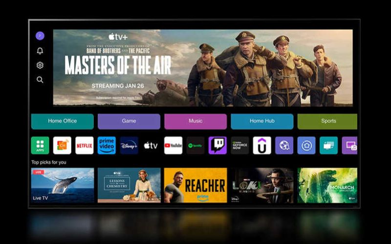  The WebOS 24 operating system provides diverse, easy-to-access entertainment content