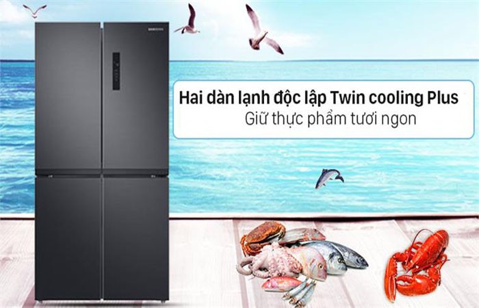 Tủ lạnh Samsung Multidoor Inverter 488L RF48A4000B4/SV 