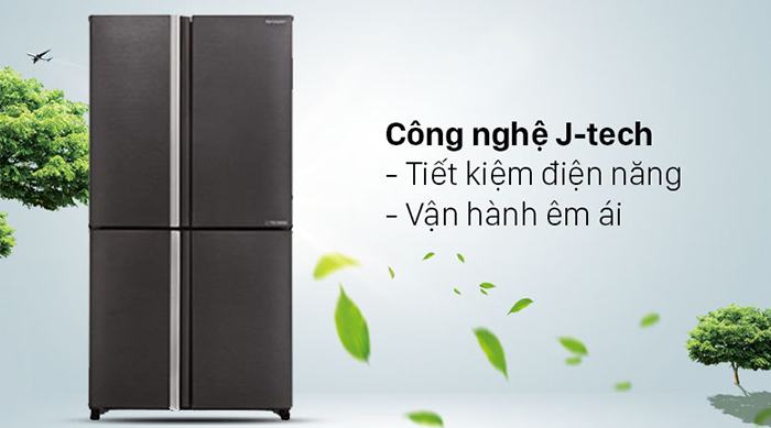 Tủ lạnh Sharp Inverter 572L 4 cửa SJ-FX640V-SL