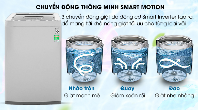 Máy giặt LG 8 Kg lồng đứng Inverter T2108VSPM2