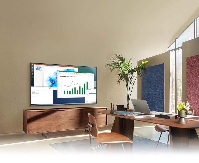 Tivi Samsung 4K 43AU7002 phù hợp với mọi không gian bởi thiết kế tinh tế, hiện đại. 