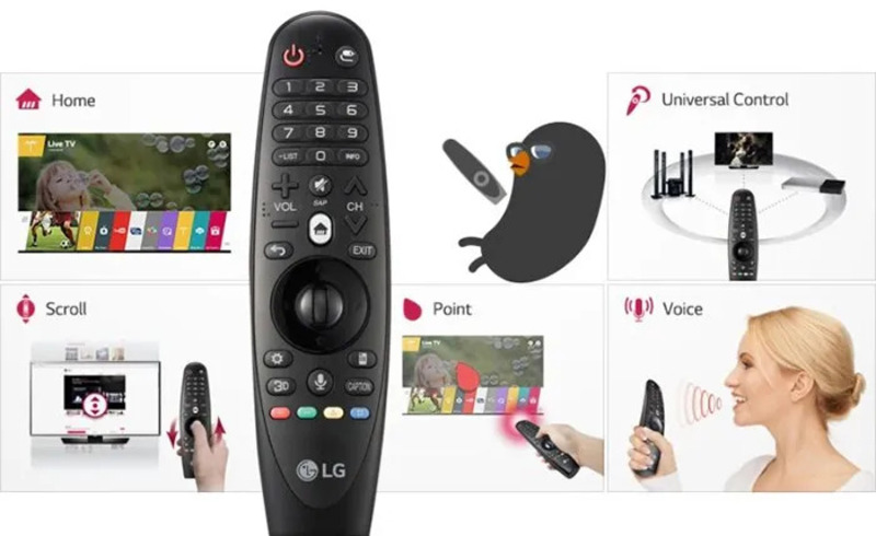 Người dùng điều khiển tivi dễ dàng hơn khi qua thiết bị thông minh Magic Remote.
