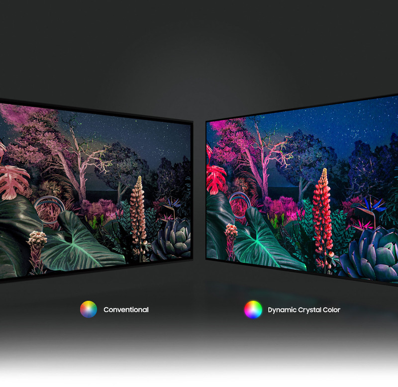 Công nghệ hiển thị màu sắc Dynamic Crystal Color và Crystal 4K giúp hình ảnh hiển thị sắc nét và chân thực hơn