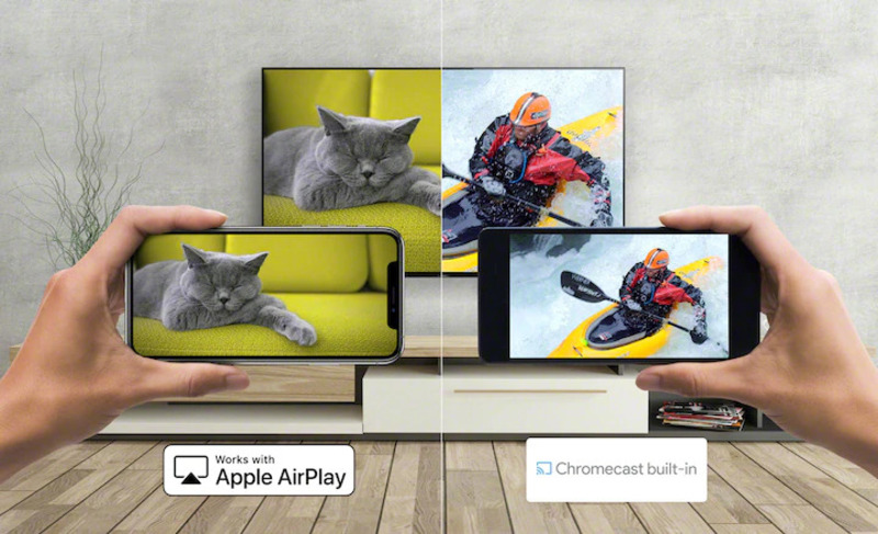 Thưởng thức những nội dung yêu thích trên màn ảnh lớn dễ dàng hơn rất nhiều với Apple AirPlay và Chromecast built-in