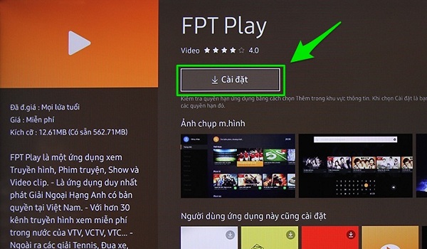 Chi tiết cách tải ứng dụng FPT Play trên tivi Samsung