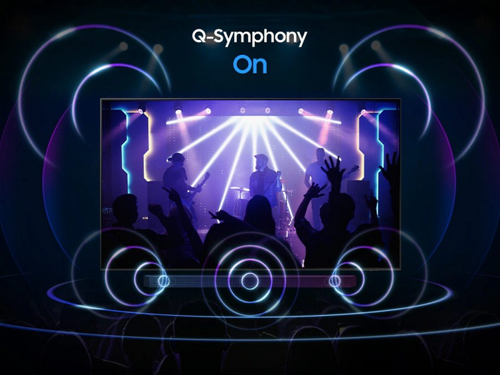 Công nghệ Q-Symphony, cho phép đồng bộ hoá loa của tivi QLED với loa soundbar Q-Series