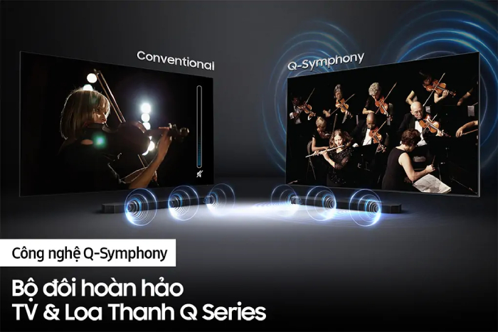 Công nghệ Q - Symphony tạo nên không gian giải trí sống động, trọn vẹn