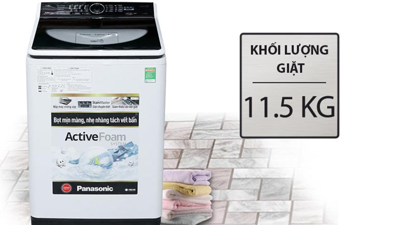 Máy giặt Panasonic 11.5 kg lồng đứng F115A5WRV khối lượng lớn