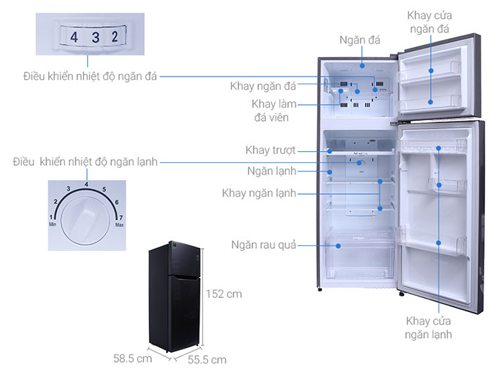 Tủ lạnh LG Inverter 208 lít GN - L225S