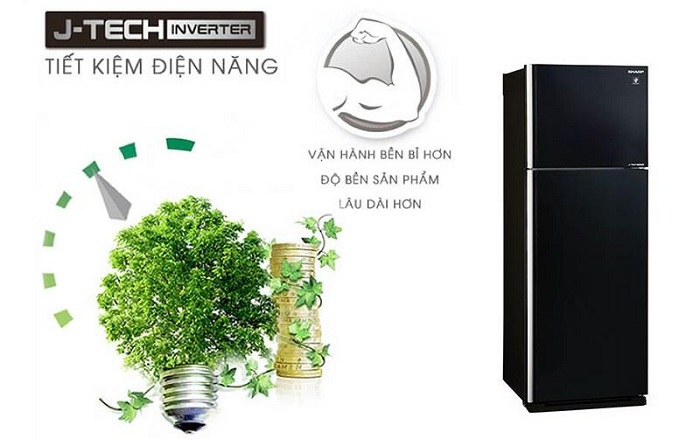 Tủ lạnh Sharp 428 lít Inverter SJ-XP435PG-BK