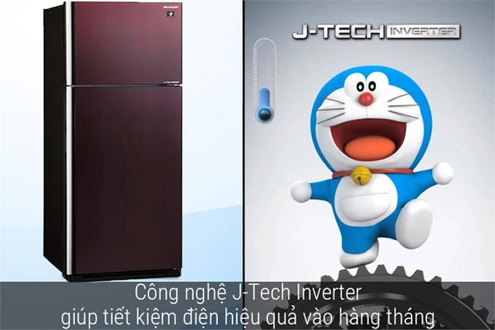 Tủ lạnh Shap 428 lít Inverter SJ-XP435PG-BR