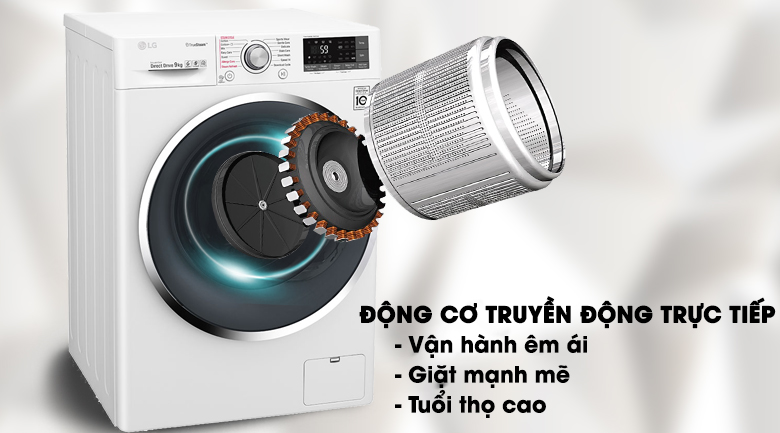 Máy giặt LG 9kg inverter lồng ngang FC1409S3W