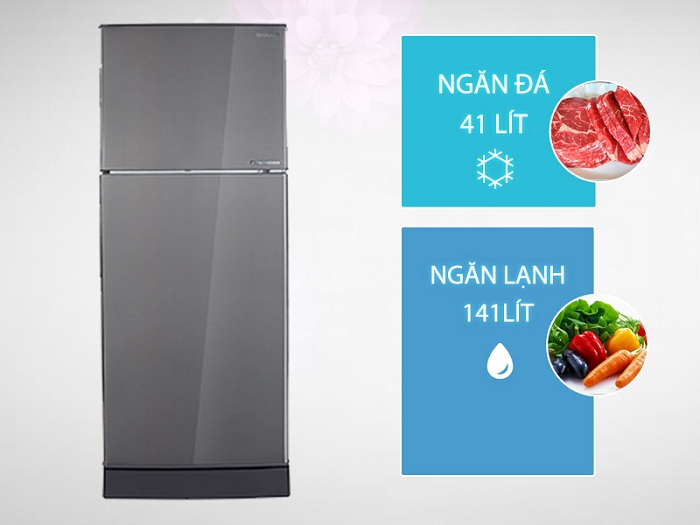 Tủ lạnh Sharp 196 lít SJ-S201E-RDS