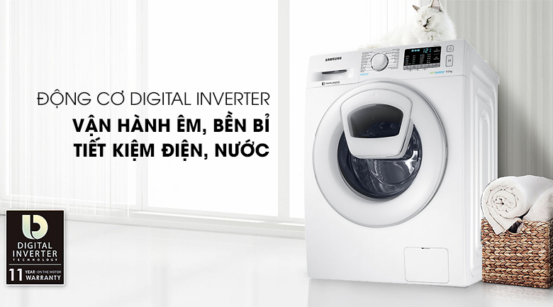 Máy giặt Samsung AddWash Inverter 9 kg WW90K52E0WW/SV tiết kiệm