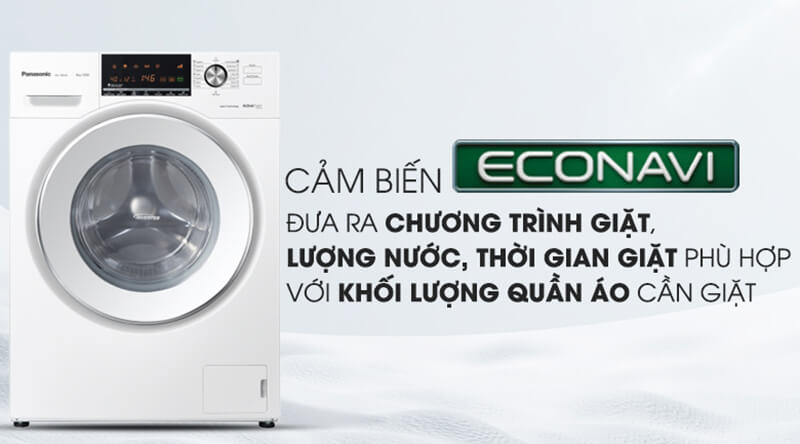 Máy giặt Panasonic inverter 8.0 kg NA-128VG6WV2 eco