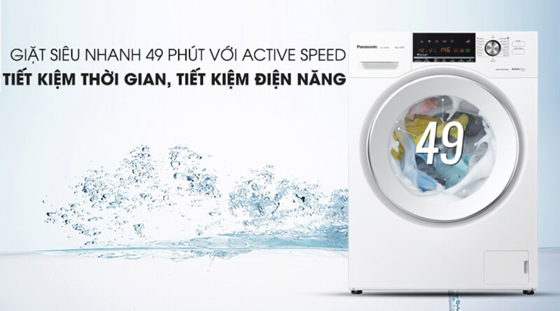 Máy giặt Panasonic inverter 8.0 kg NA-128VG6WV2 giặt nhanh