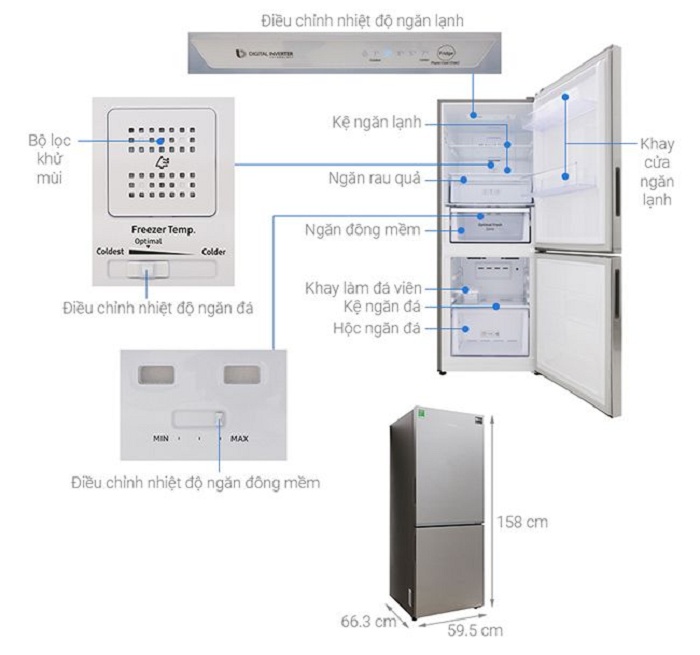 Tủ lạnh Samsung 280 lít Inverter RB27N4010S8/SV