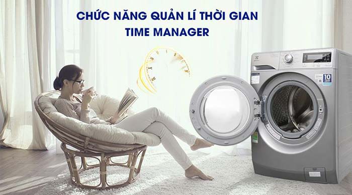 Máy giặt Electrolux 7.5 Kg inverter lồng ngang EWF7525EQWA tiết kiệm thời gian